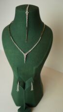 Beyaz Taşlı Işıltılı Set