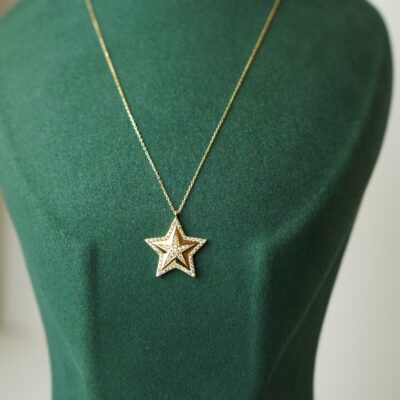 Yıldız Kolye Sıralı Taşlı