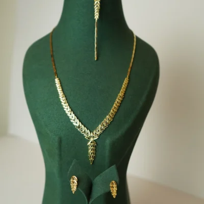 Beyaz Altın Püsküllü Hasir Seti