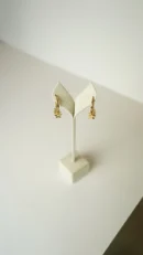 Genis Dalgali Desen Kalemli Halka Küpe