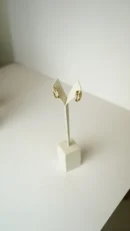 Genis Verev Cizgili Kalemli Halka Küpe