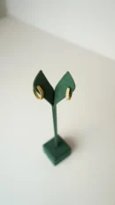 Ince Verev Kalemli Sarı Altın Küpe