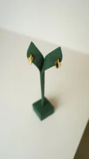 Kalin Dikdortgen Profilli Altın Halka Küpe